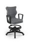 Entelo, Norm, krzesło biurowe z podnóżkiem i podłokietnikami, wzrost 159-188 cm, ciemno szare