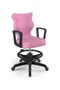 Entelo, Norm, krzesło biurowe z podnóżkiem i podłokietnikami, wzrost 159-188 cm, różowe