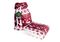 Faro, Saco, koc sherpa w worku, bordowy, 127-152 cm