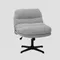 Homla, Cordivo, fotel, sztruksowy obrotowy, szary, 66-71-83 cm