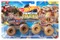 Hot Wheels, Monster Trucks, Land Rover 90 Defender & Town Hauler, zestaw 2 aut, skala 1:64, HWN65