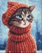Ideyka, mozaika diamentowa, Dziwna kotka, 40-50 cm