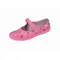 Kapcie dziewczęce, różowe, skórzana wkładka, Nazo