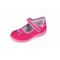 Kapcie dziewczęce, różowe, skórzana wkładka, Nazo