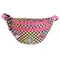 Kayokki, saszetka na biodra, Szachownica, różowo-pomarańczowa
