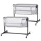 Kinderkraft, Nestee Up 2, łóżeczko dostawne, light grey