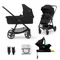 Kinderkraft, Newly, wózek wielofunkcyjny, 4w1, classic black