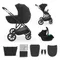 Kinderkraft, Prime 3, wózek wielofunkcyjny, 3w1, venezian black