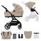 Kinderkraft, Yoxi, wózek wielofunkcyjny 2w1, Sand Beige