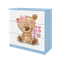 Kocot Kids, Babydreams, komoda, niebieska, miś kwiatki