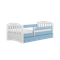 Kocot Kids, Classic 1, łóżko, niebieskie, 80-140 cm