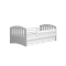 Kocot Kids, Classic 1, łóżko z szufladą i materacem, szare, 80-140 cm