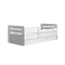 Kocot Kids, Tomi, łóżko z szufladą i materacem, szare, 80-140 cm