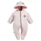 Kombinezon przejściowy dziewczęcy z kapturem, różowy, Eevi