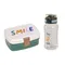 Lassig, Little Gang, Smile, zestaw na lunch: lunchbox + tritanowa butelka 460 ml, milky/ocean green