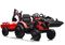 Lean Cars, koparka z naczepą, pojazd na akumulator, SX2068, czerwony