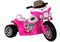 Lean Cars, motor trójkołowy, pojazd na akumulator, ciemnoróżowy