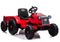 Lean Cars, traktor z przyczepą, pojazd na akumulator, CH9959, czerwony