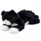 Lean Toys, leżący kotek, maskotka, czarno-biały, 38 cm