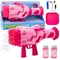 Lean Toys, pistolet do baniek mydlanych, elektryczny, różowy