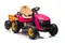 Lean Toys, traktor, pojazd na akumulator, różowy, BBH-030