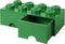 LEGO, Brick 8, pojemnik klocek z dwoma szufladami, zielony