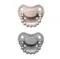 Luu Kids, zestaw: smoczek, Sand Storm + Lovely Gray, 0-3 m, 2 szt.