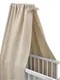 MimiNu, Muślin Premium, baldachim do łóżeczka, ciepły beż, 220-145 cm