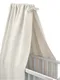 MimiNu, Muślin Premium, baldachim do łóżeczka, śmietanka, 220-145 cm
