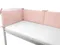 MimiNu, ochraniacz do łóżeczka, muślin, pudrowy róż, 180-30 cm