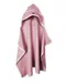 MimiNu, okrycie kąpielowe z kapturkiem, termofrotte, pudrowy róż, 85-120 cm