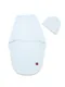 MimiNu, Soft, Leo, otulaczek do spania z czapeczką, baby blue, 0-3m