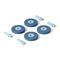 Modu, piankowe koła, zestaw uzupełniający do klocków aktywizujących, niebieskie, 4 szt.