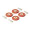 Modu, piankowe koła, zestaw uzupełniający do klocków aktywizujących, pomarańczowe, 4 szt.