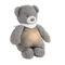 Nattou, Miś, lampka nocna pluszowa 4w1 z czujnikiem płaczu, Sleepy Bear, szary, 0m+