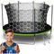 Neo-Sport, trampolina ogrodowa z siatką wewnętrzną i drabinką, 14ft/435 cm