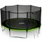 Neo-Sport, trampolina ogrodowa z siatką zewnętrzną i drabinką, 12ft/374 cm