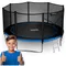 Neo-Sport, trampolina ogrodowa z siatką zewnętrzną i drabinką, 12ft/374 cm