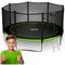 Neo-Sport, trampolina ogrodowa z siatką zewnętrzną i drabinką, 13ft/404 cm