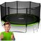 Neo-Sport, trampolina ogrodowa z siatką zewnętrzną i drabinką, 14ft/435 cm