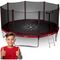Neo-Sport, trampolina ogrodowa z siatką zewnętrzną i drabinką, 14ft/435 cm