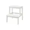Nuxio, Krok, bambusowy taboret ze schodkiem, 46 cm