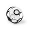 Oball, Goals, piłka z grzechotką, czarno-biała, 13 cm