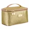 Peterson, kosmetyczka kuferek, brokatowa złota