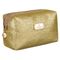Peterson, kosmetyczka prostokątna, brokatowa, złota