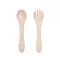 Petite&Mars, Take&Match, silikonowe sztućce, Desert Sand, 6m+
