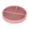 Petite&Mars, Take&Match, silikonowy talerzyk z przegródkami, okrągły, Dusty Rose, 6m+