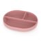 Petite&Mars, Take&Match, silikonowy talerzyk z przegródkami, owalny, Dusty Rose, 6m+