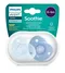 Philips Avent, Soothie, smoczek uspokajający, niebieski, 0-6m, 2 szt.