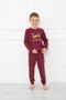 Piżama chłopięca, bordowa, Italian Fashion